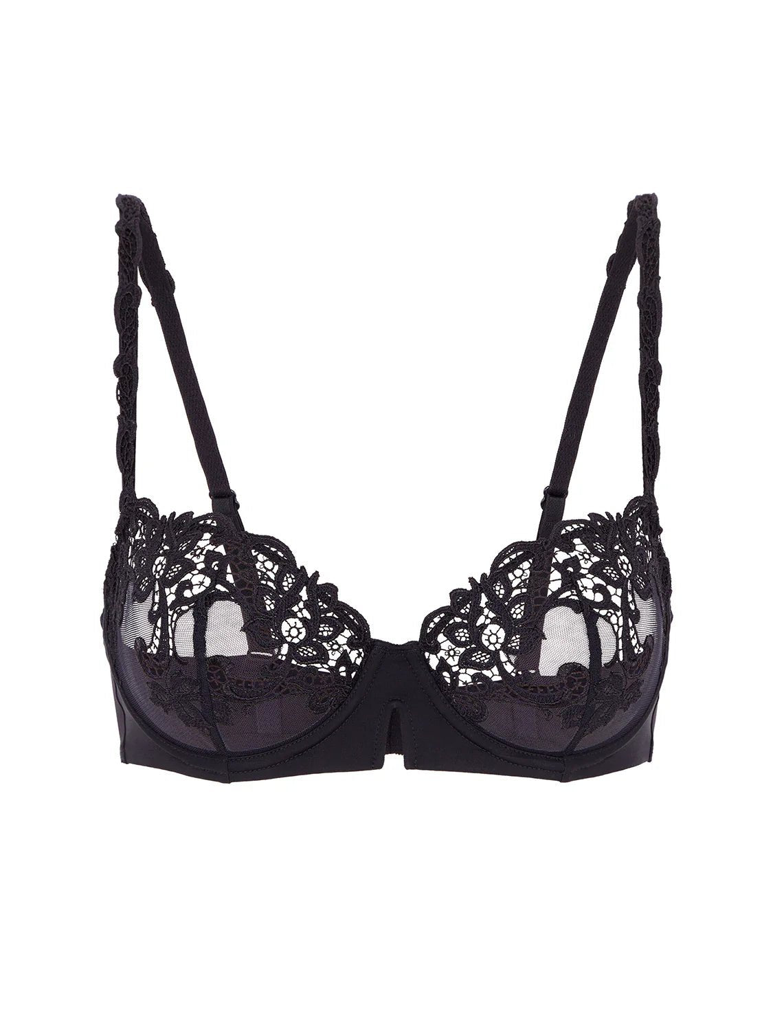 Simone Perele Saga Sheer Demi Bra - Black