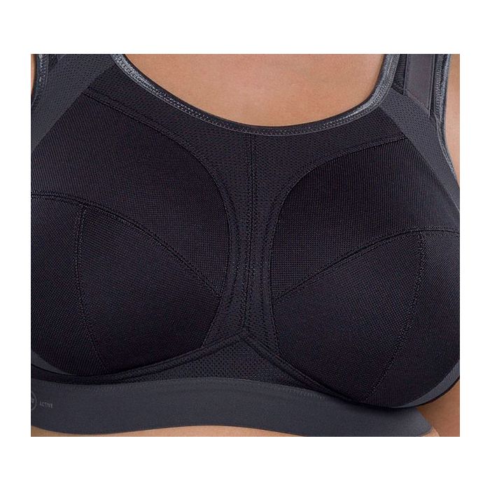 Anita Extreme Control Plus - Full Cup Sports Bra (Black/Anthracite)