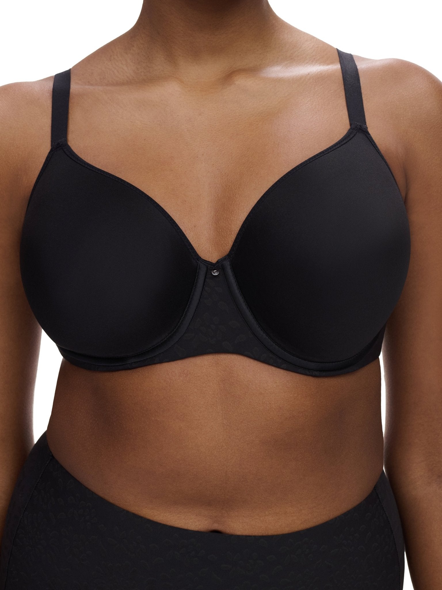 Chantelle Comfort Chic Back Smoothing T-Shirt Bra - Black