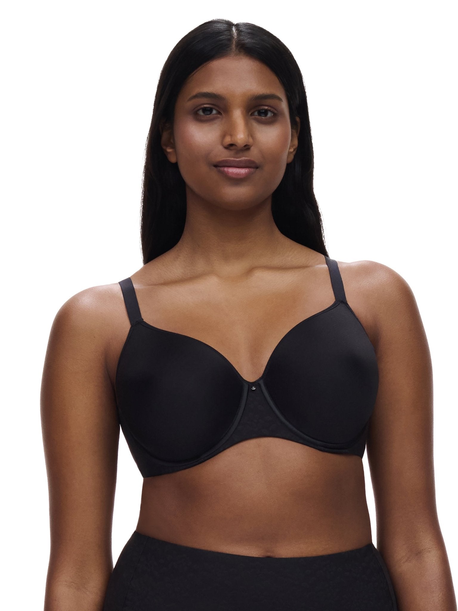 Chantelle Comfort Chic Back Smoothing T-Shirt Bra - Black