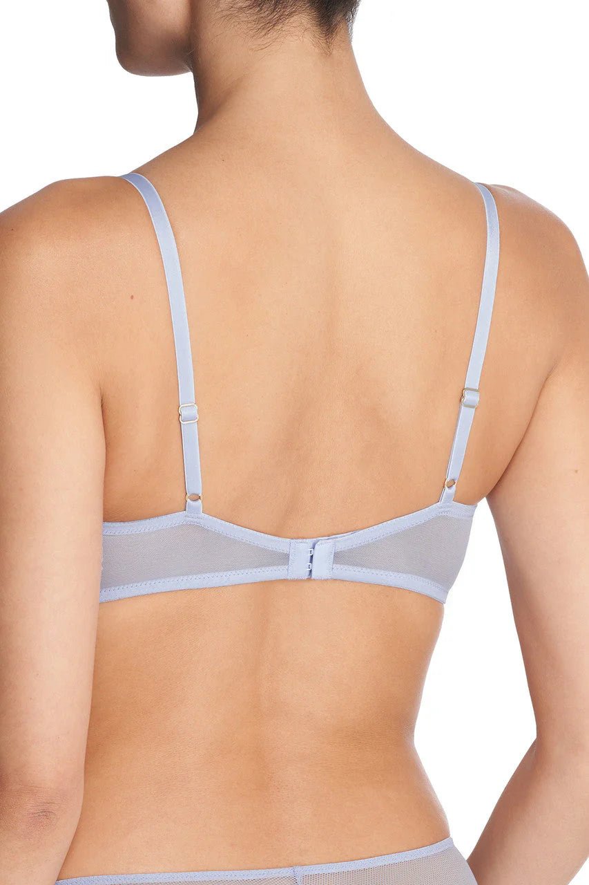 Natori Flora Contour Underwire Bra - Blue Mist/Ivory, Hibiscus