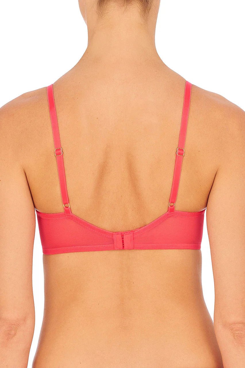 Natori Flora Contour Underwire Bra - Blue Mist/Ivory, Hibiscus