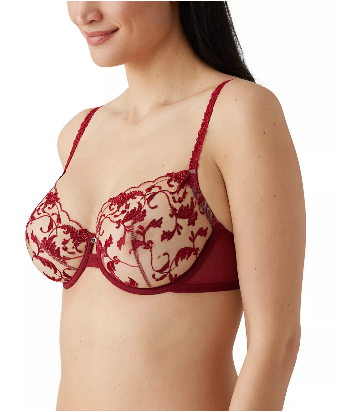 Wacoal Dramatic Interlude Underwire Bra - Deep Red