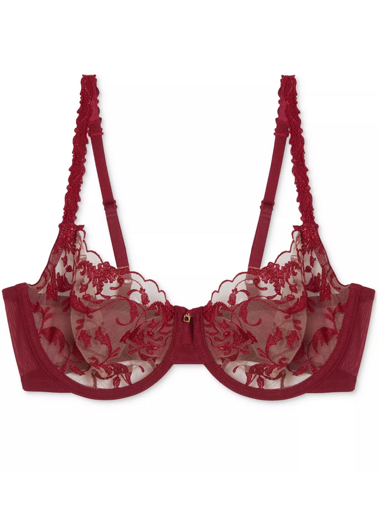 Wacoal Dramatic Interlude Underwire Bra - Deep Red