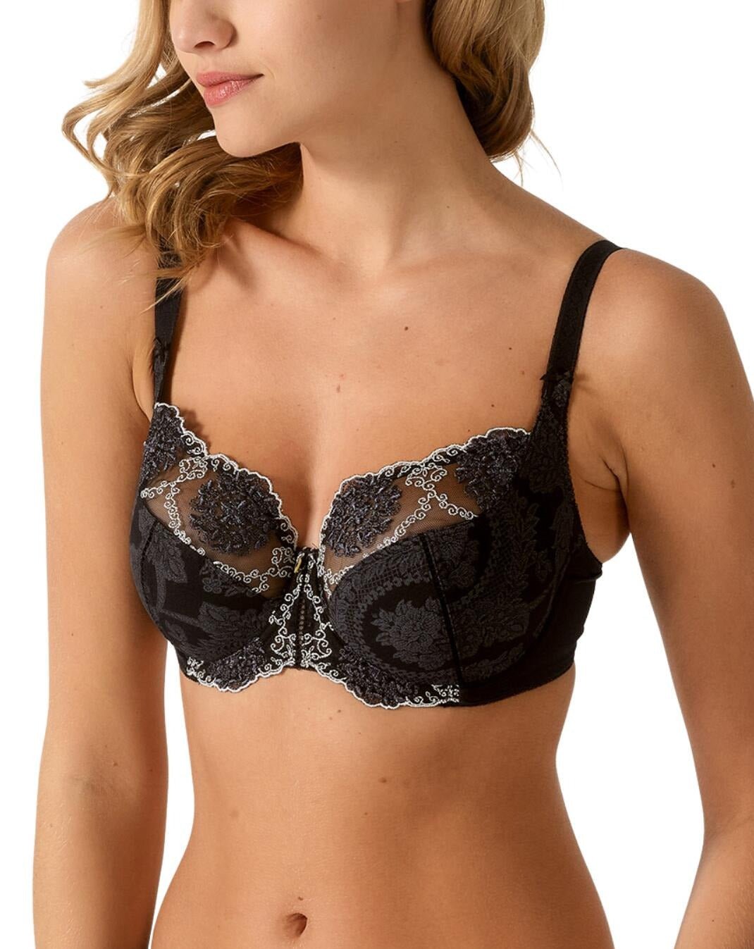 Empreinte Lilly Rose Underwire Low-Necked Bra - Black