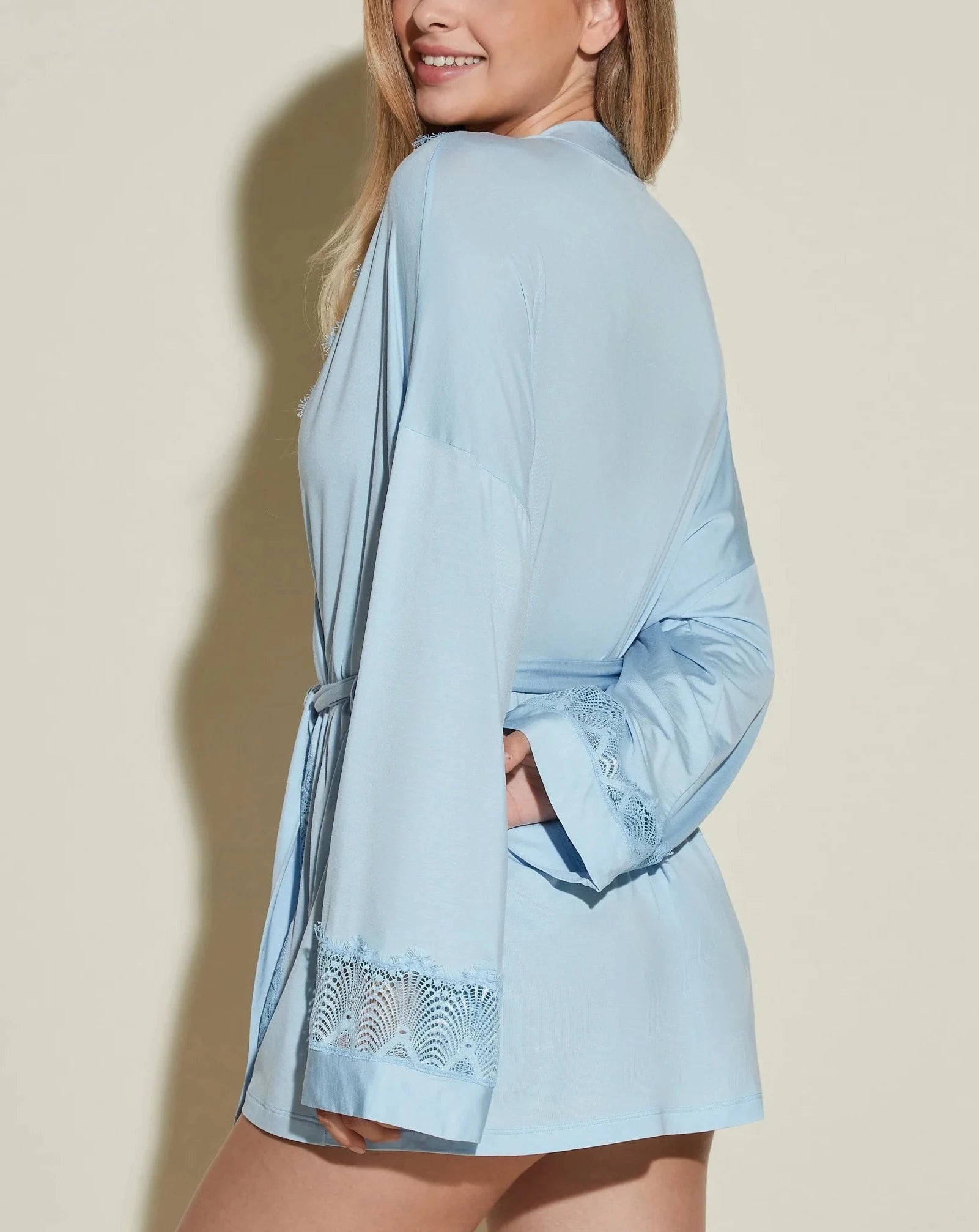 Cosabella Allure Sleep Robe - Aasmani Blue