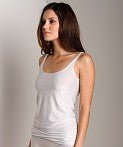 Only Hearts Metallic Jersey Skinny Tank-White