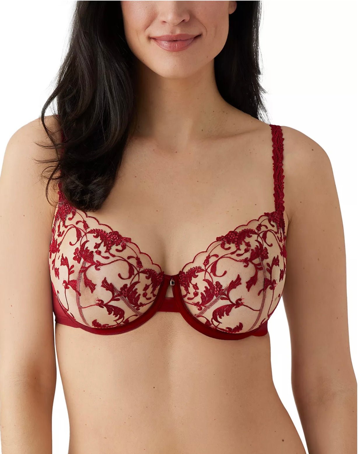 Wacoal Dramatic Interlude Underwire Bra - Deep Red