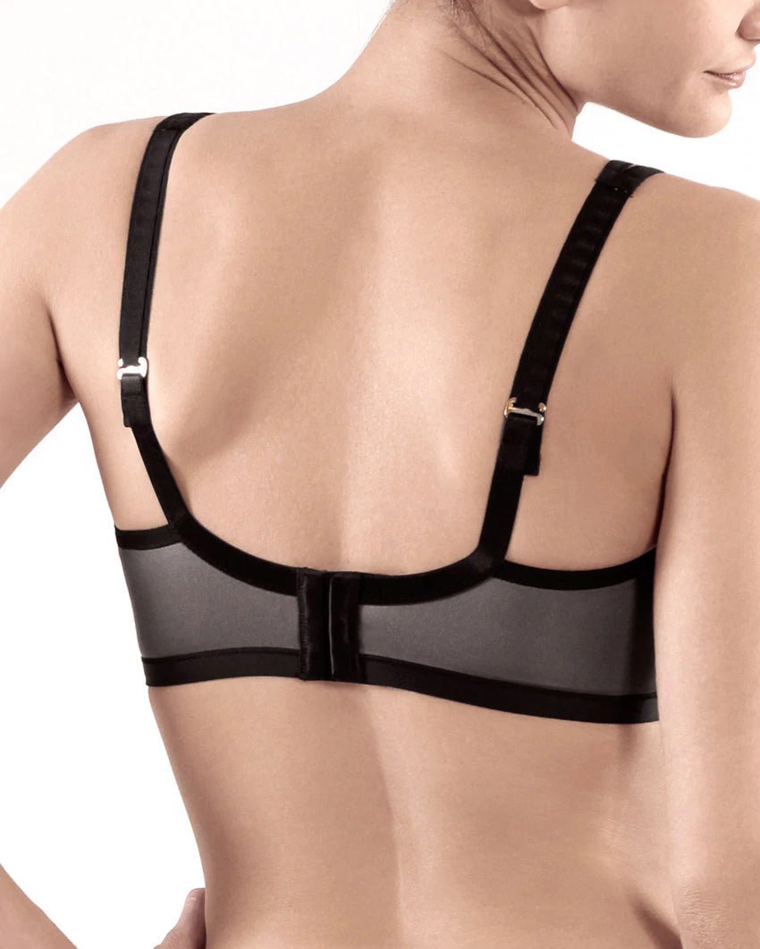 Natori Yogi Contour Covertible Sports Bra - Grey / Black
