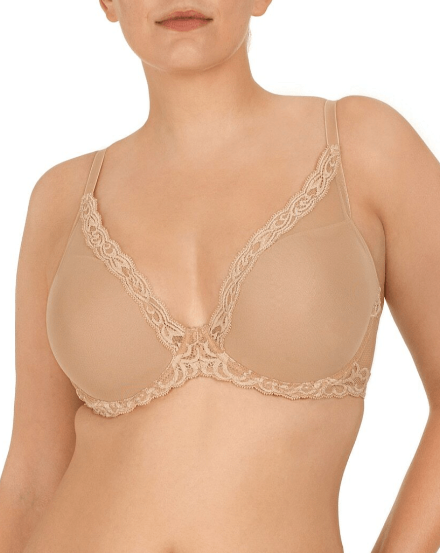 Natori Feathers Contour Plunge Bra - Cafe