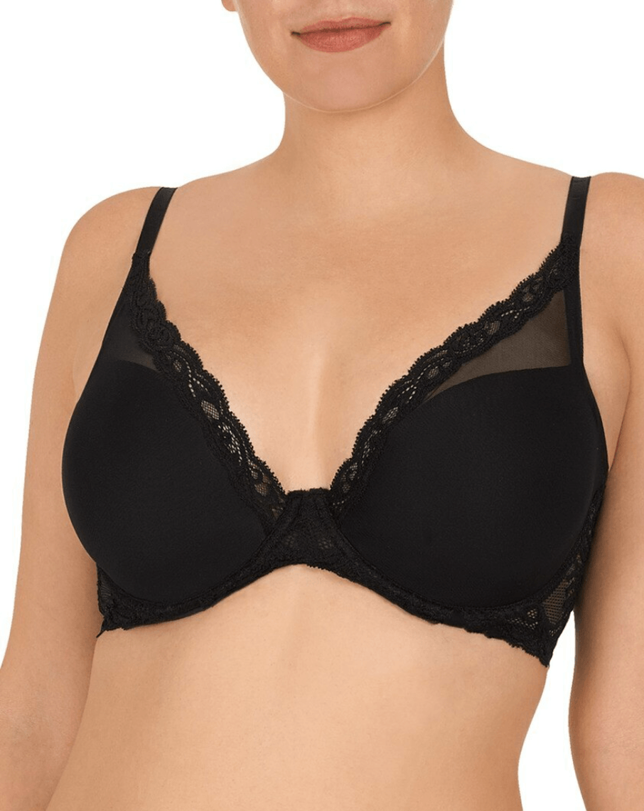 Natori Feathers Contour Plunge Bra - Black