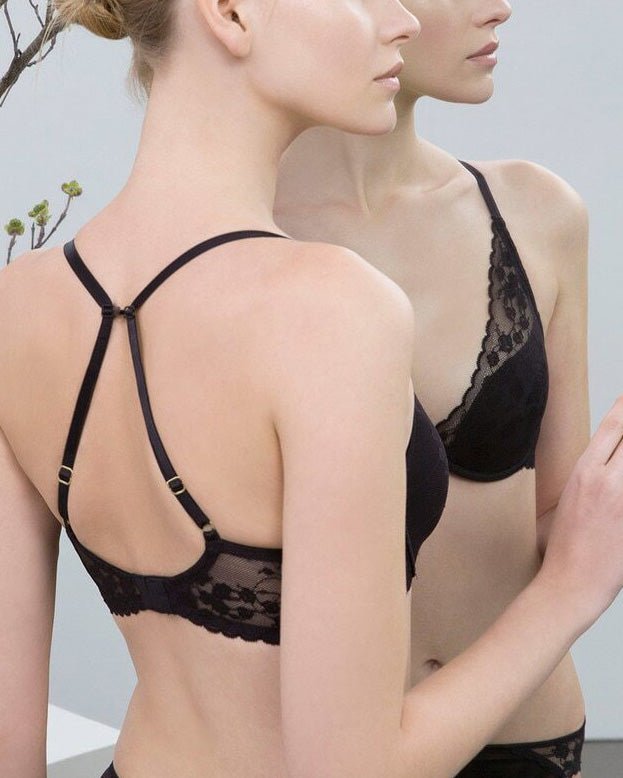 Natori Cherry Blossom Convertible Bra - Black
