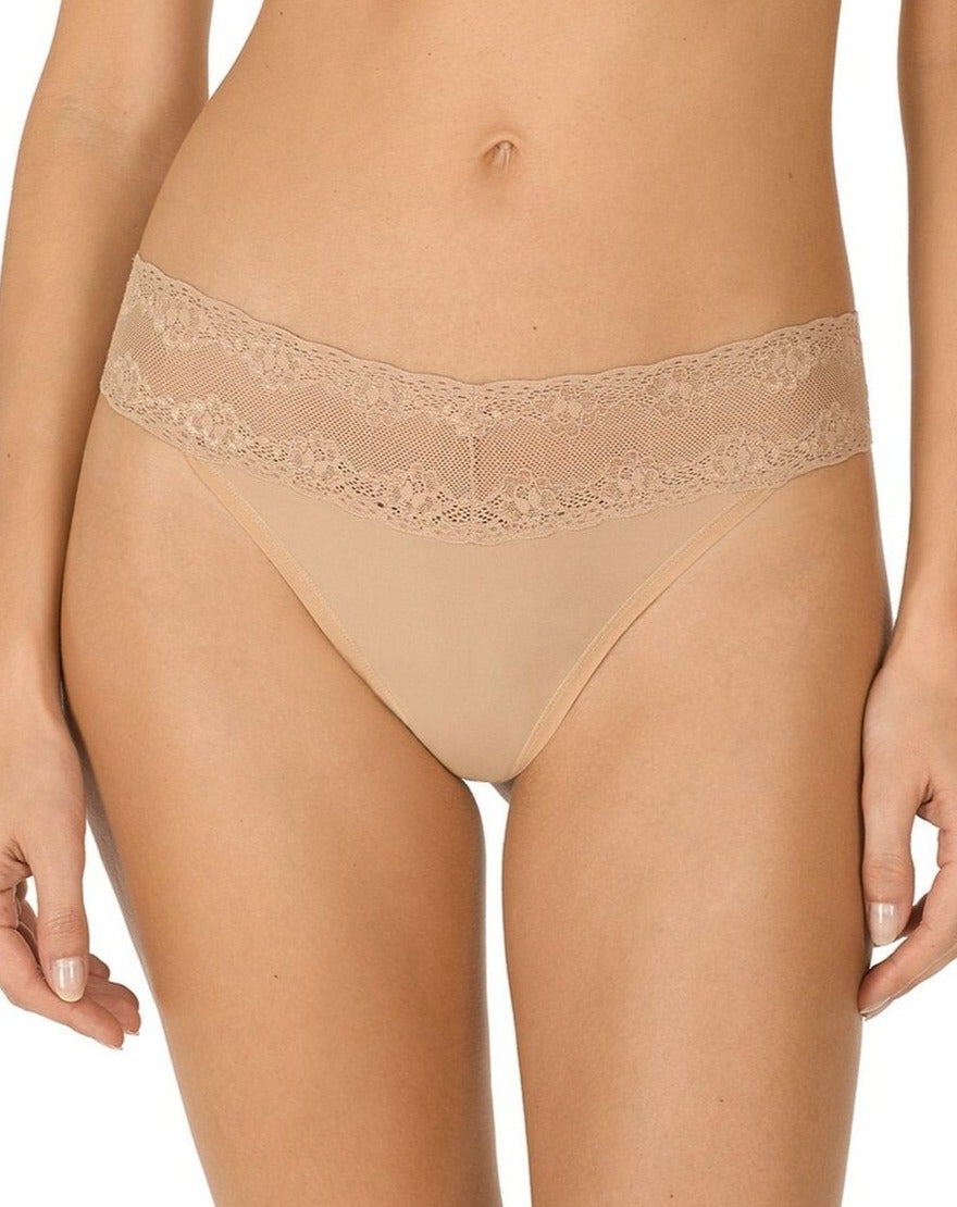 Natori Bliss Perfection One-Size Thong 3 Pack - Cafe