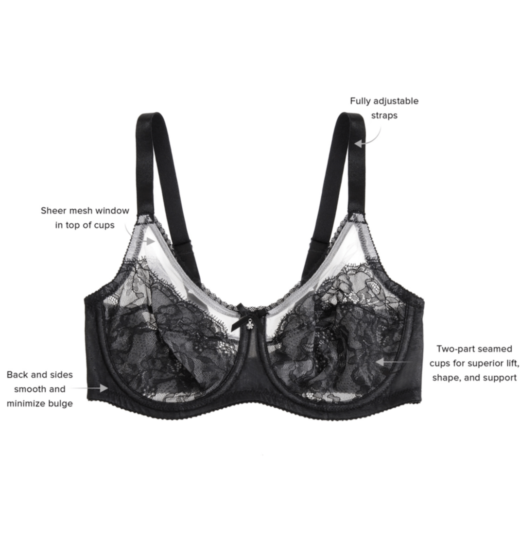 Wacoal Retro Chic Underwire Bra - Black