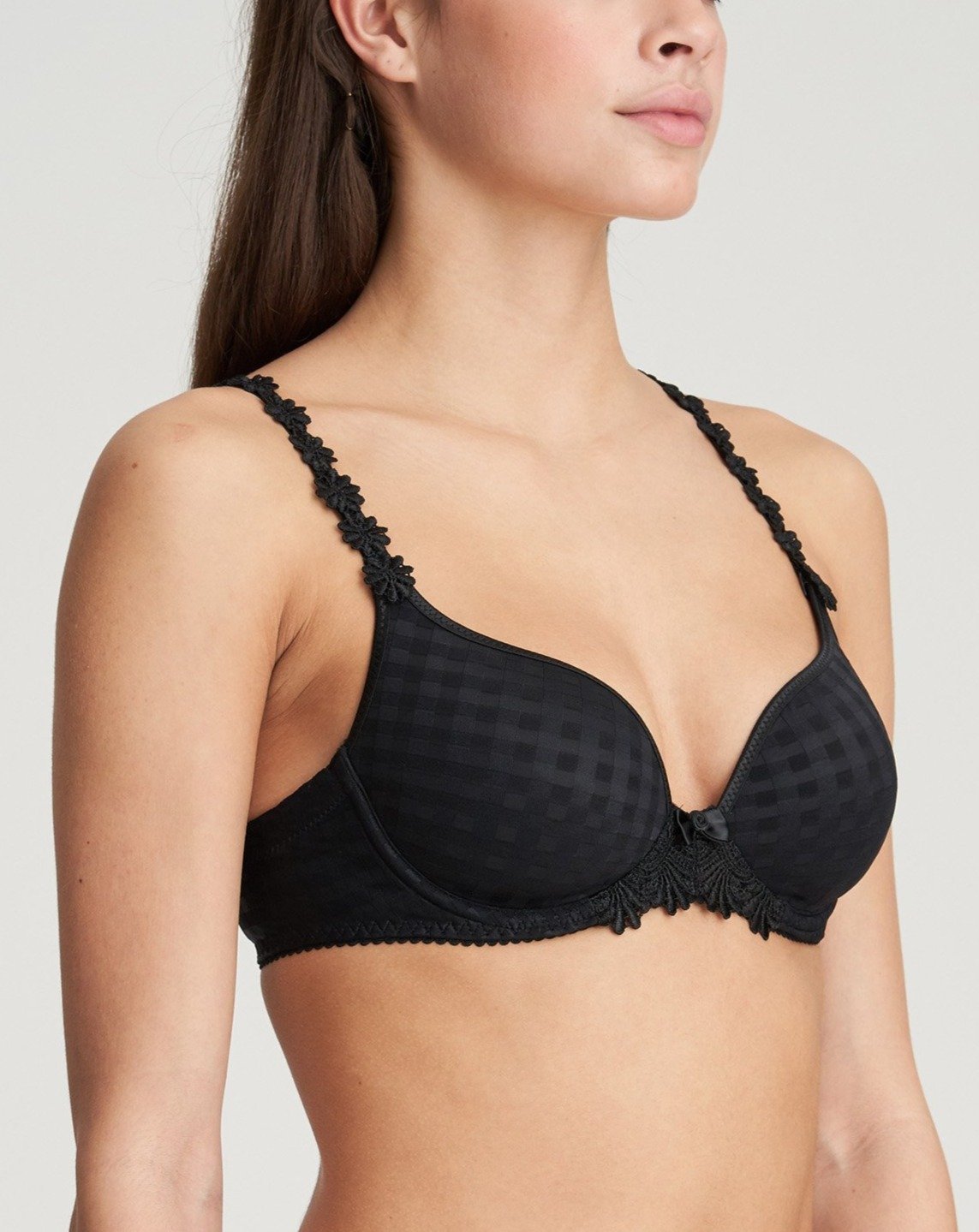 Marie Jo Avero Plunge Heart Shaped Padded Bra - Black