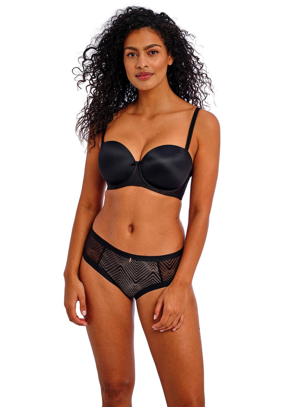 Freya Deco Moulded Strapless Bra - Black