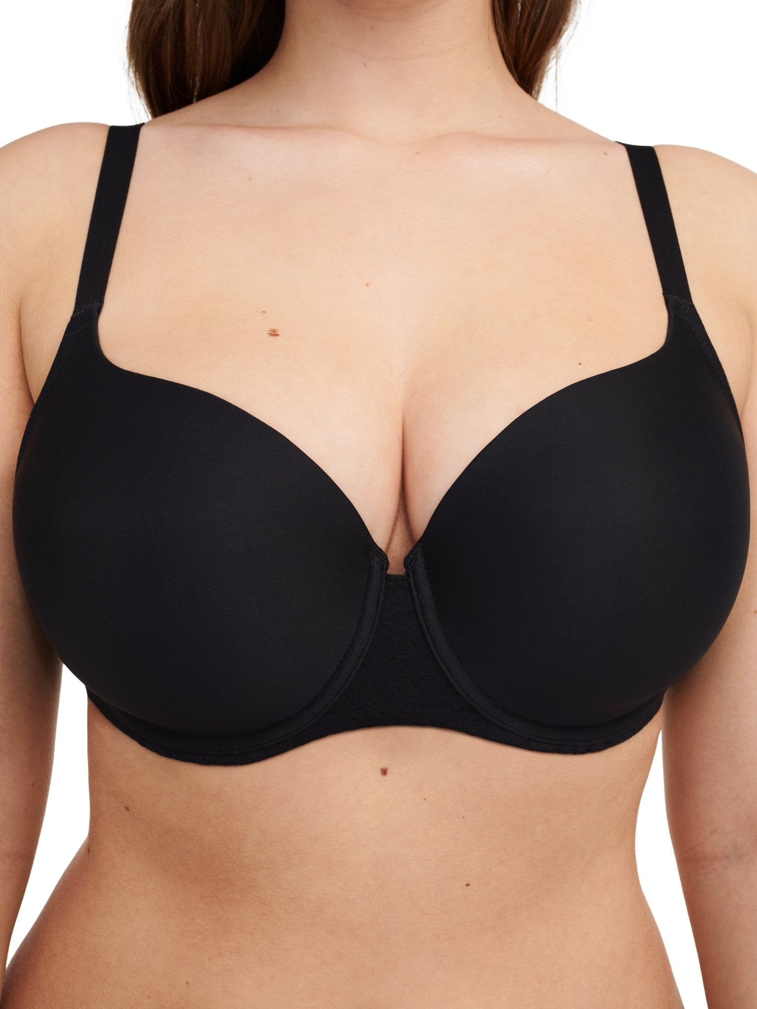 Chantelle Norah Comfort Smooth Sweetheart T-Shirt Bra - Black