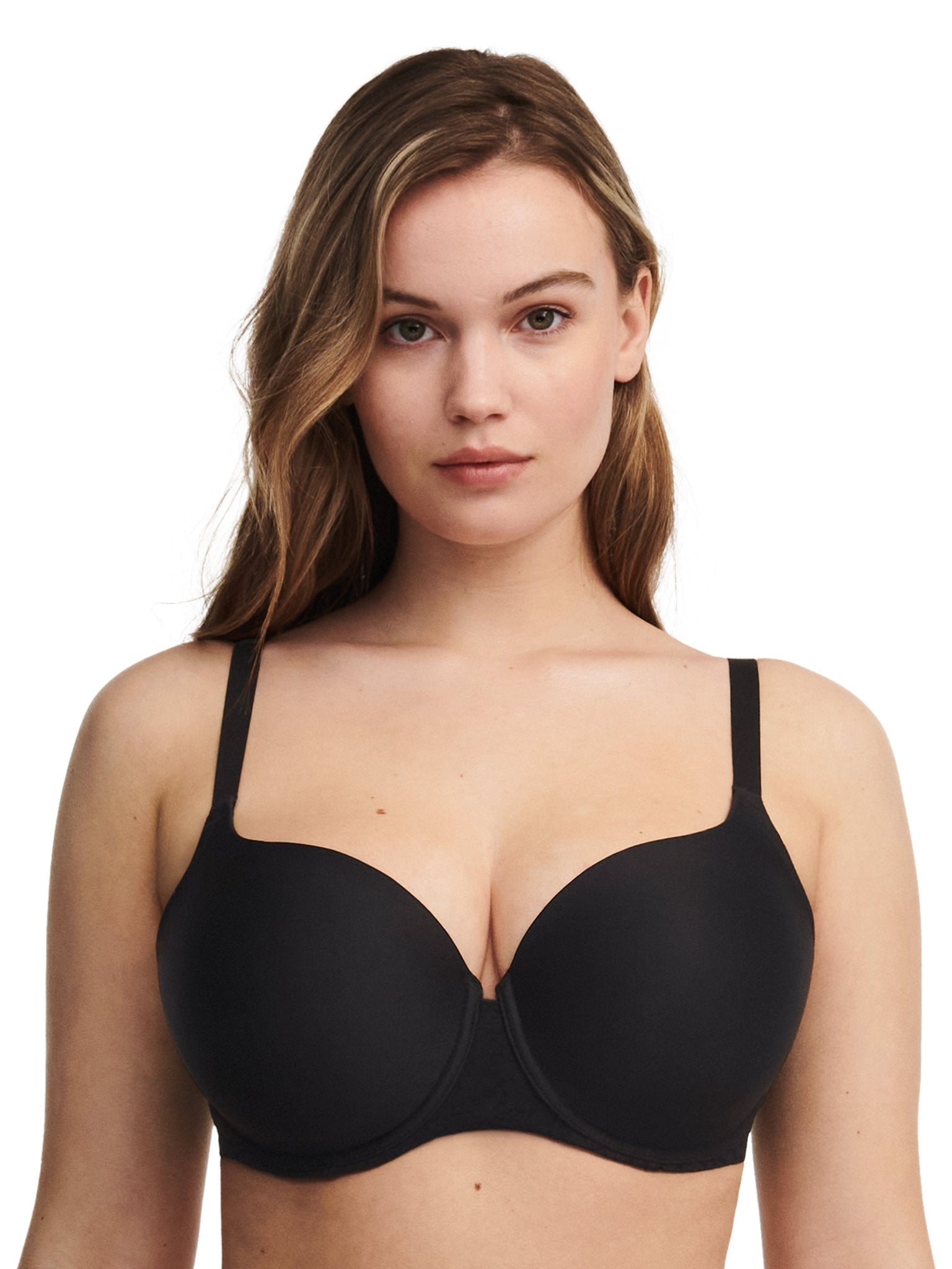 Chantelle Norah Comfort Smooth Sweetheart T-Shirt Bra - Black