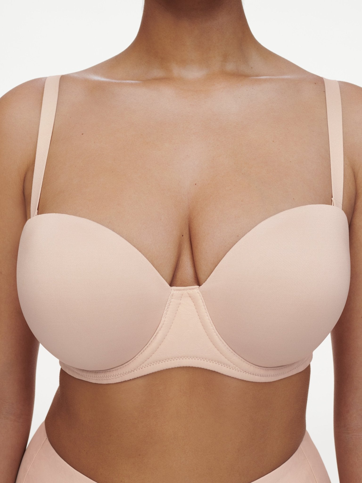 Chantelle Comfort Chic Full Bust Strapless Bra - Nude Rose