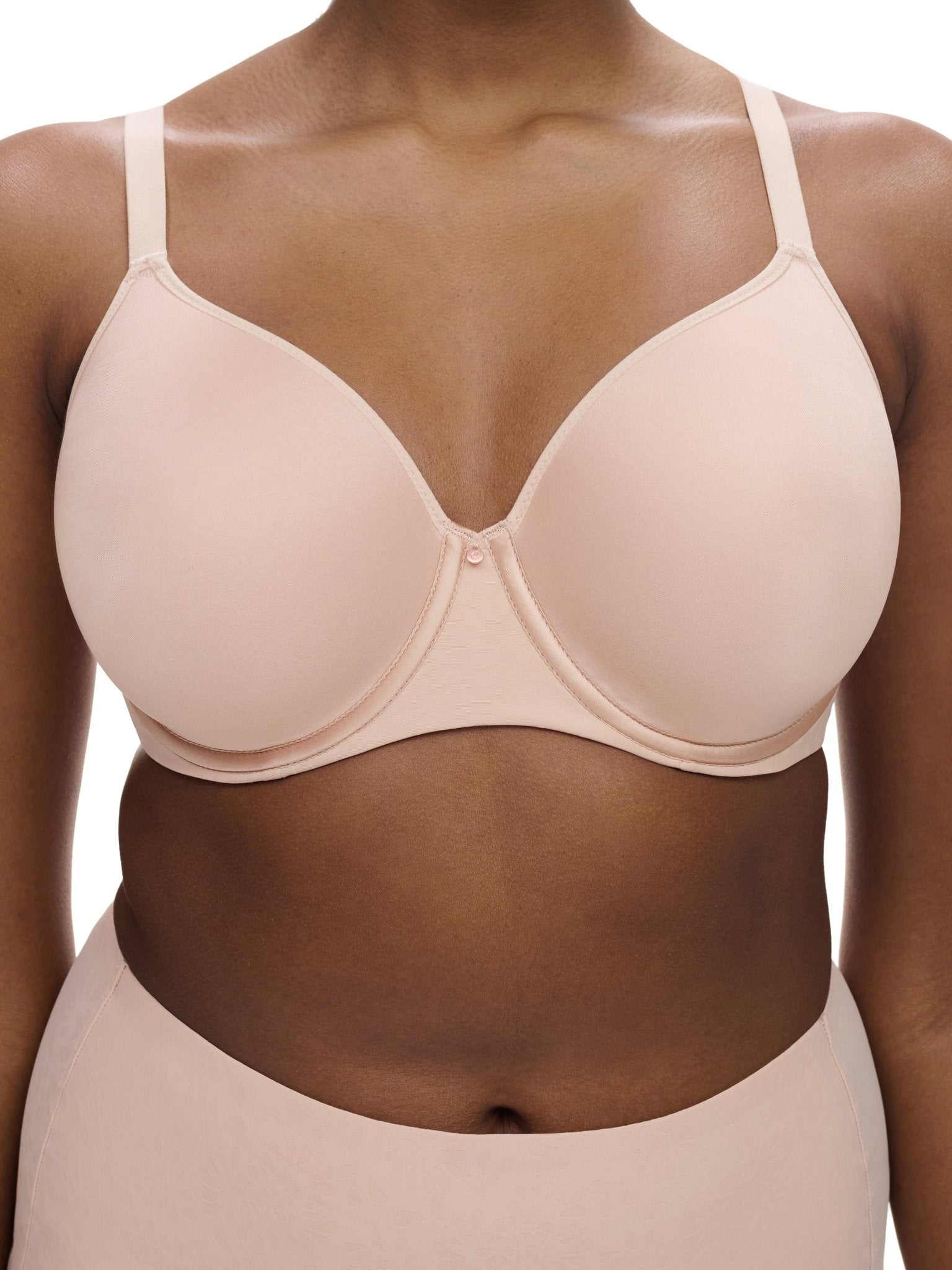 Chantelle Comfort Chic Back Smoothing T-Shirt Bra - Nude Rose