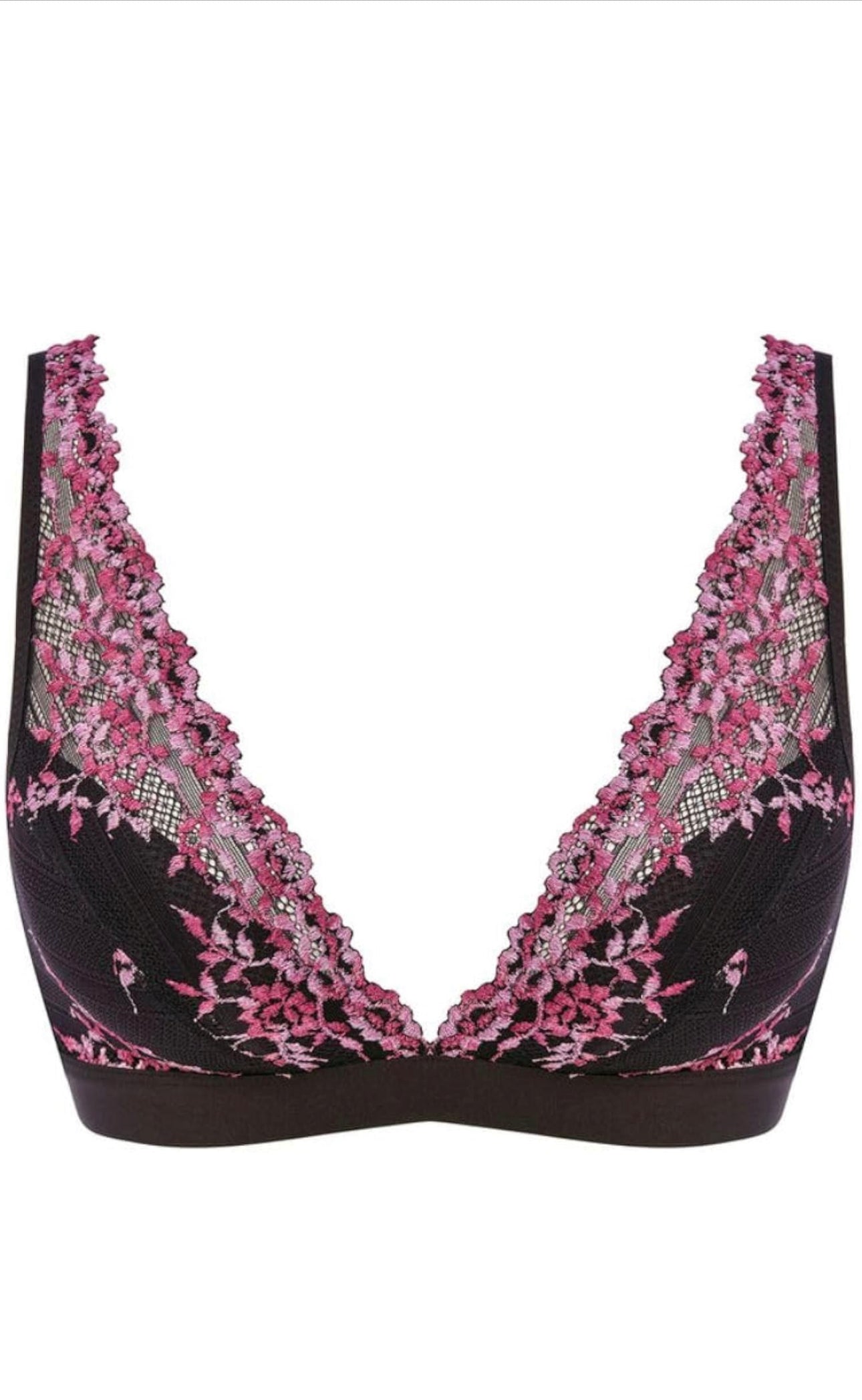 Wacoal Embrace Lace Wire Free Bra-Black/ Berry Multi - An Intimate Affaire
