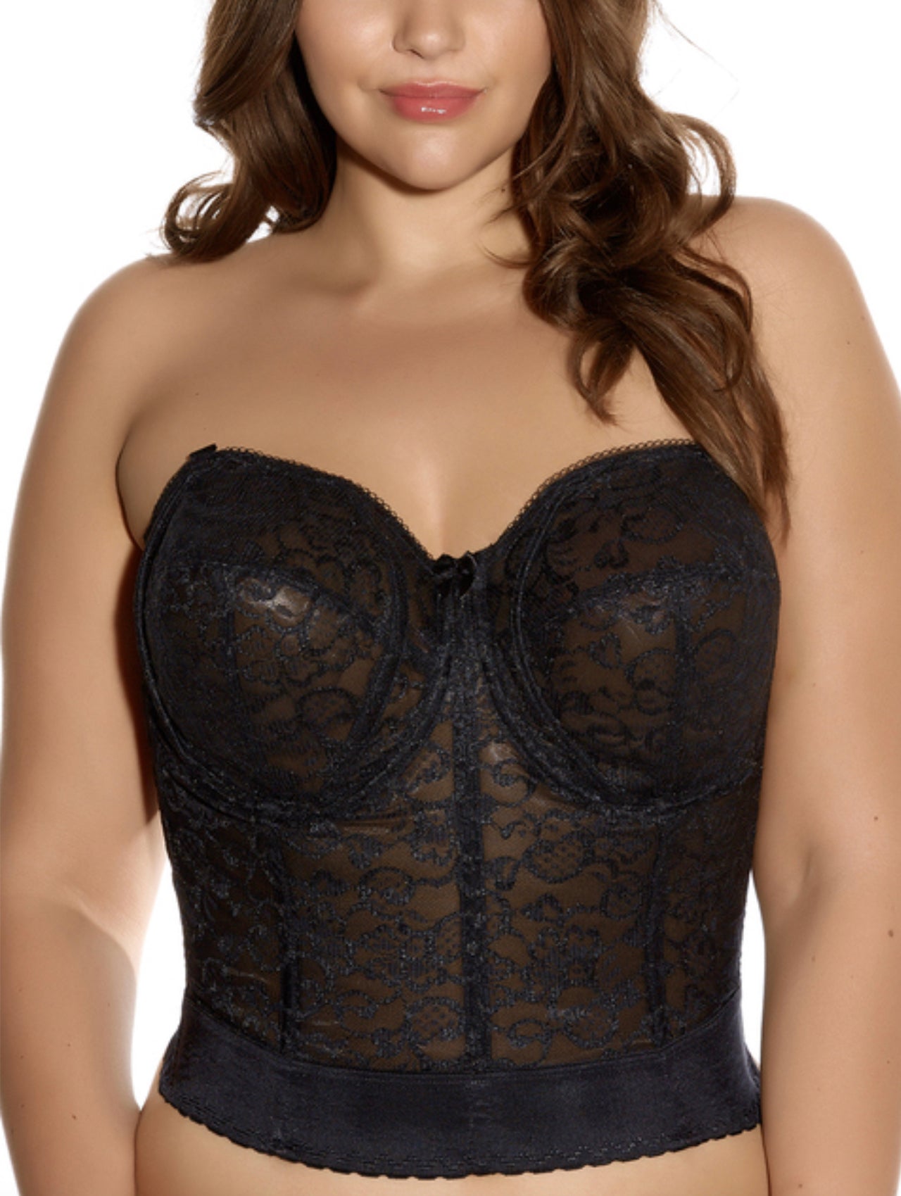 Goddess Lace Bustier in Black