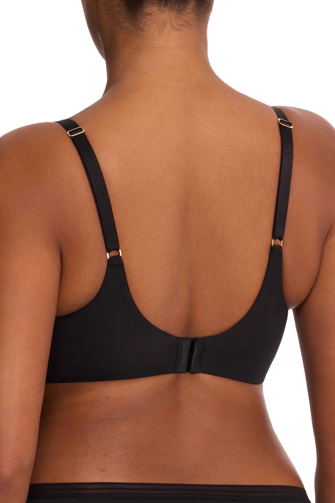 Natori Love Lace Back Smoothing Plunge T-Shirt Bra - Black