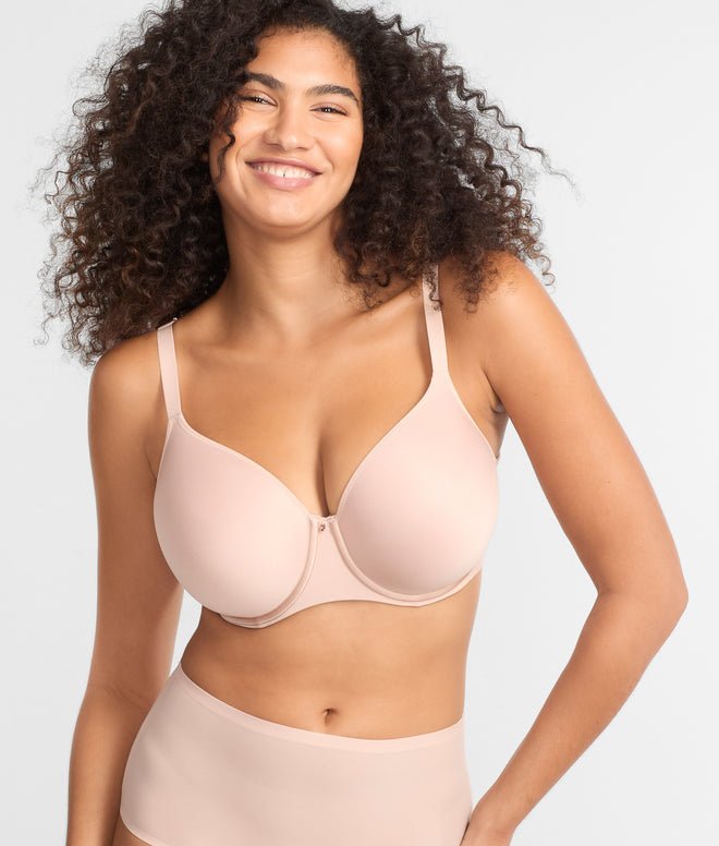 Chantelle Comfort Chic Back Smoothing T-Shirt Bra - Nude Rose