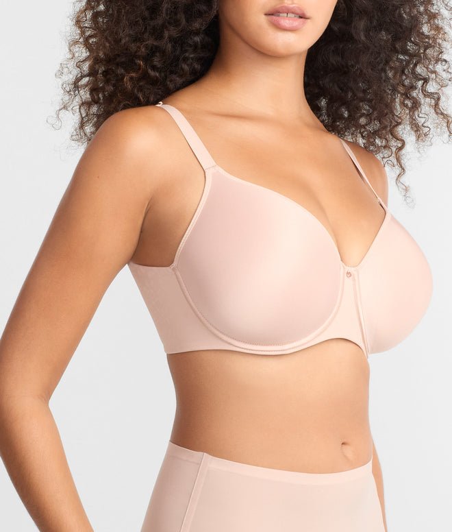 Chantelle Comfort Chic Back Smoothing T-Shirt Bra - Nude Rose