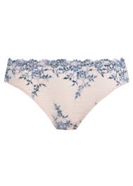 Wacoal Embrace Lace® Hi-Cut Brief - Pastel Parchment/Blue Multi