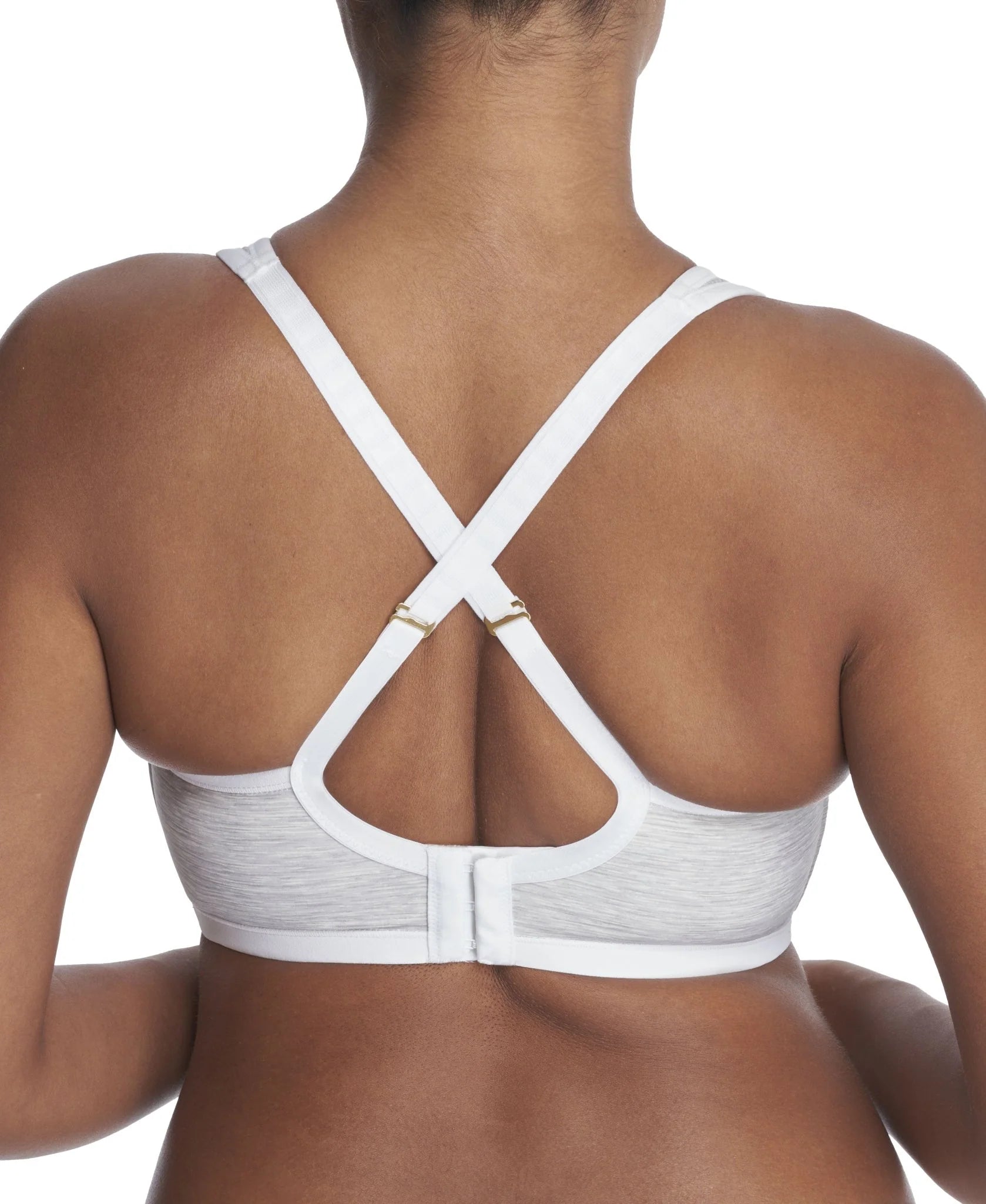 Natori Yogi Contour Convertible Sports Bra - Feather Grey / White