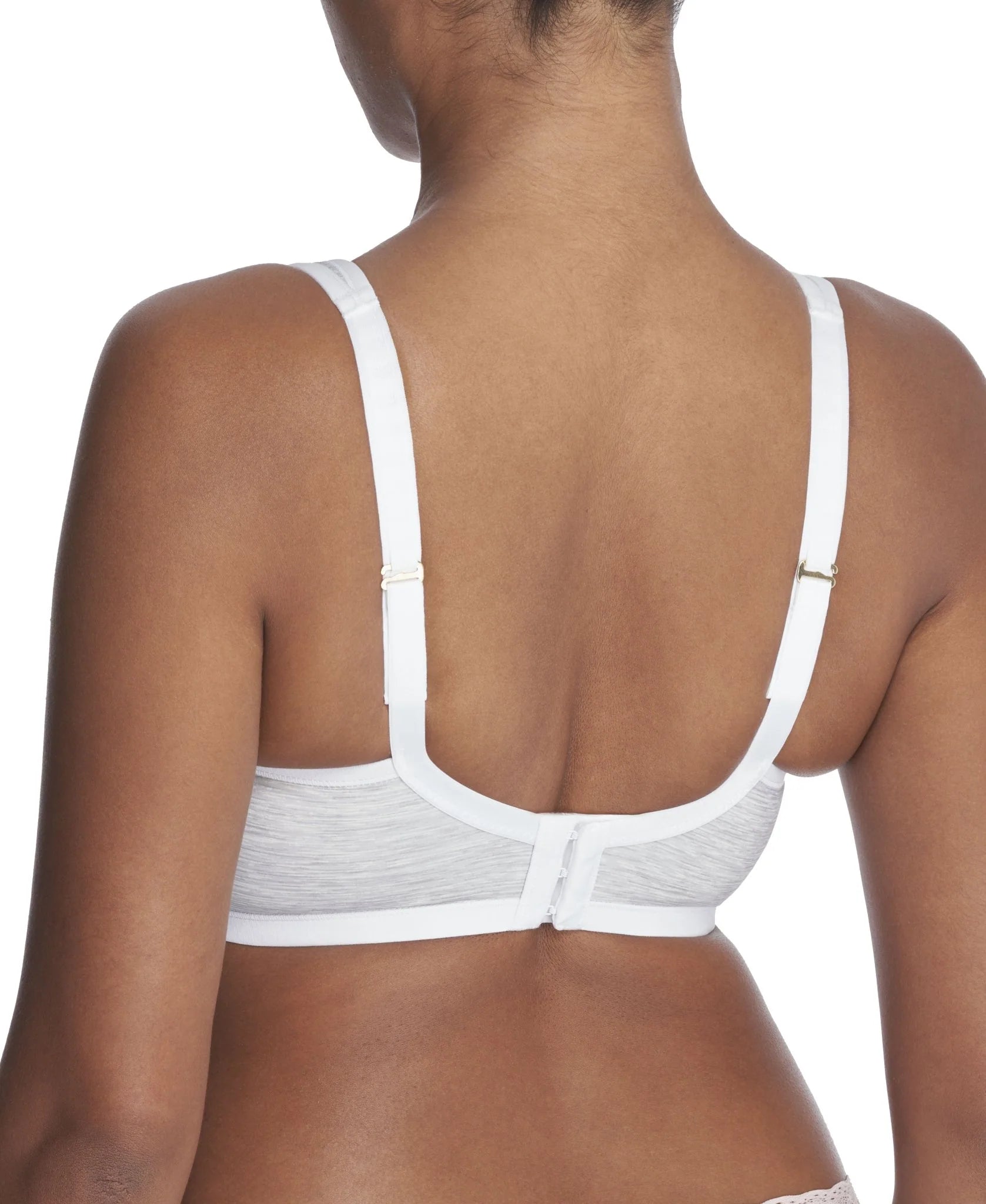 Natori Yogi Contour Convertible Sports Bra - Feather Grey / White
