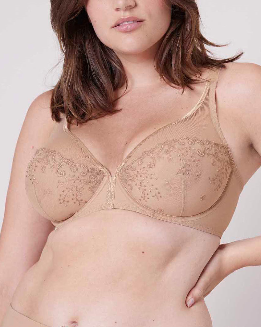 Simone Perele Delice Full Coverage Plunge Bra - Sand - An Intimate Affaire