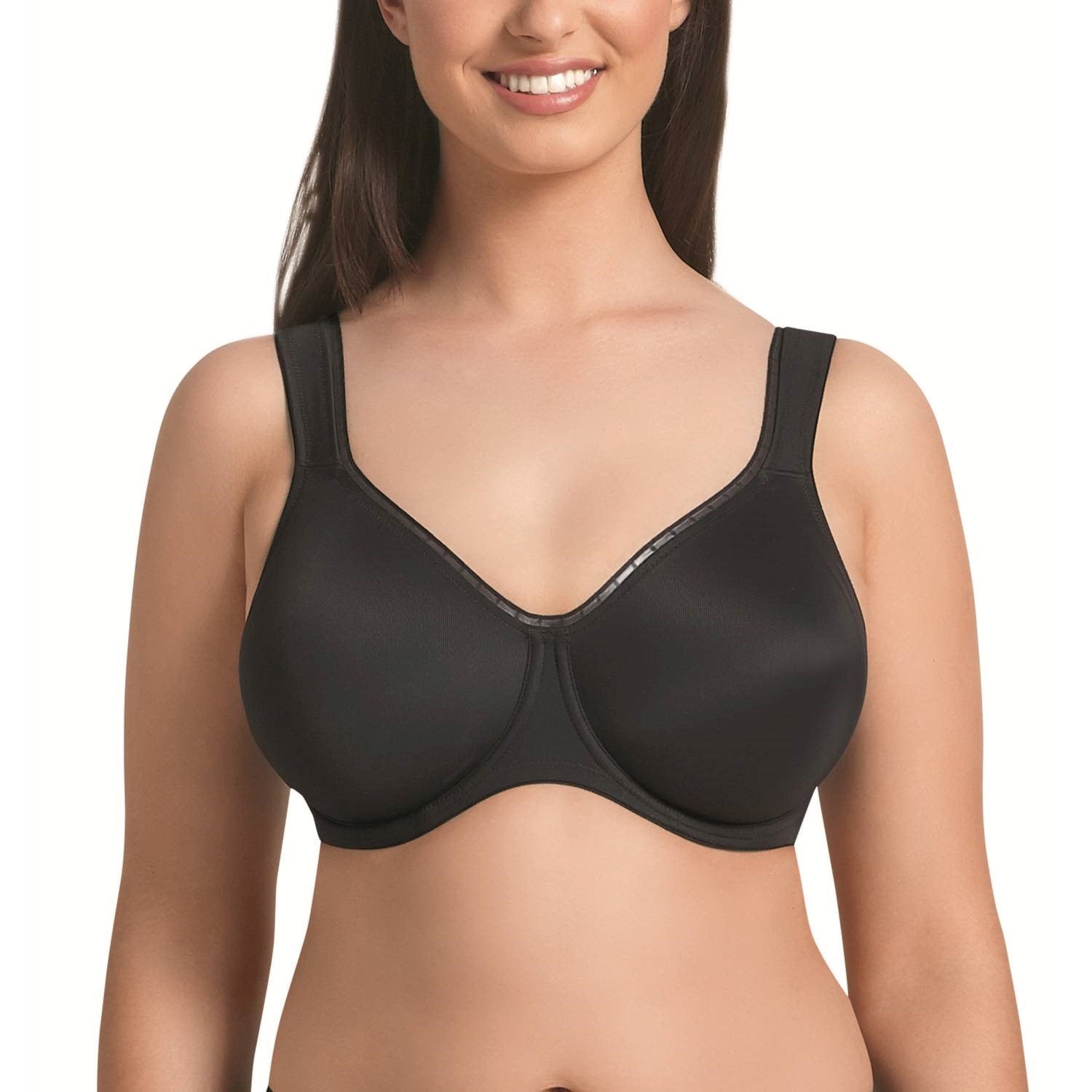 Rosa Faia Women's Twin Non-wired Seamless Full Figure Soft Bra 5689 Black  42 F : : Clothing, Shoes & Accessories