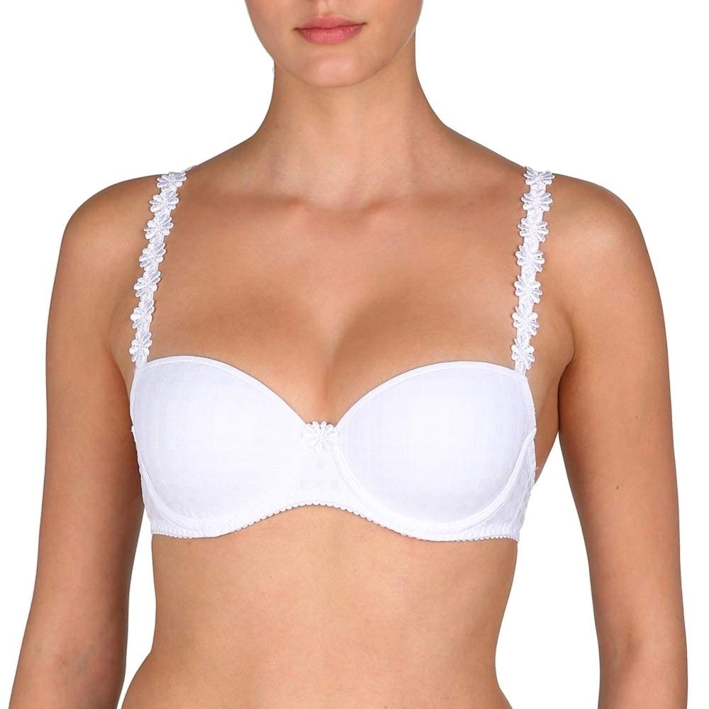 Marie Jo Avero 0100419 Women's White Padded Underwired Balcony Bra 30E