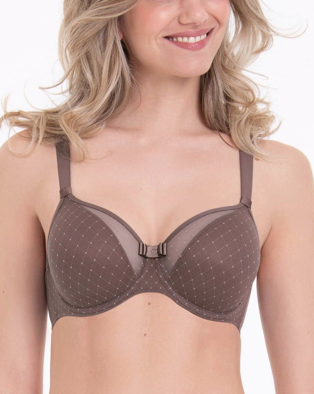 Rosa Faia Eve Underwire Bra With Moulded Cups - Truffle