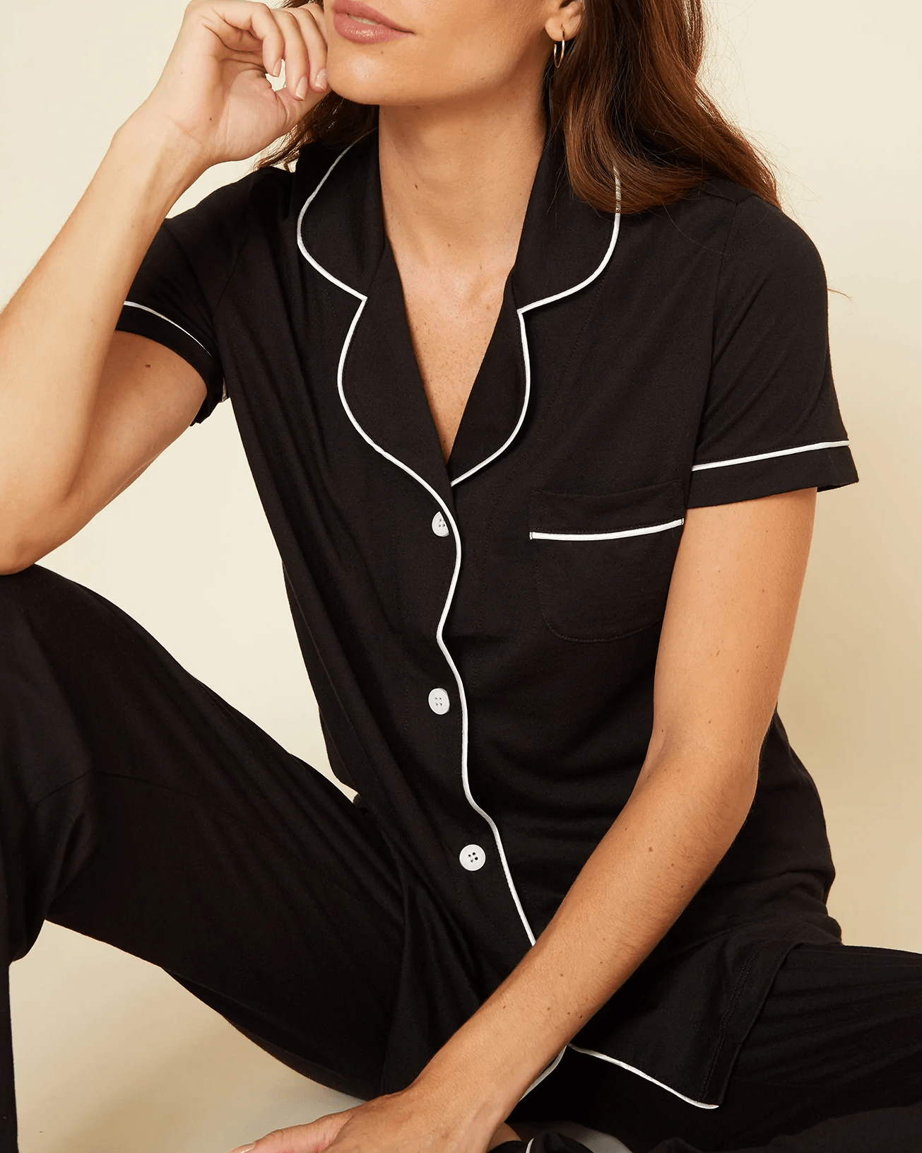 Cosabella Bella Short Sleeve Top & Pant Pajama Set