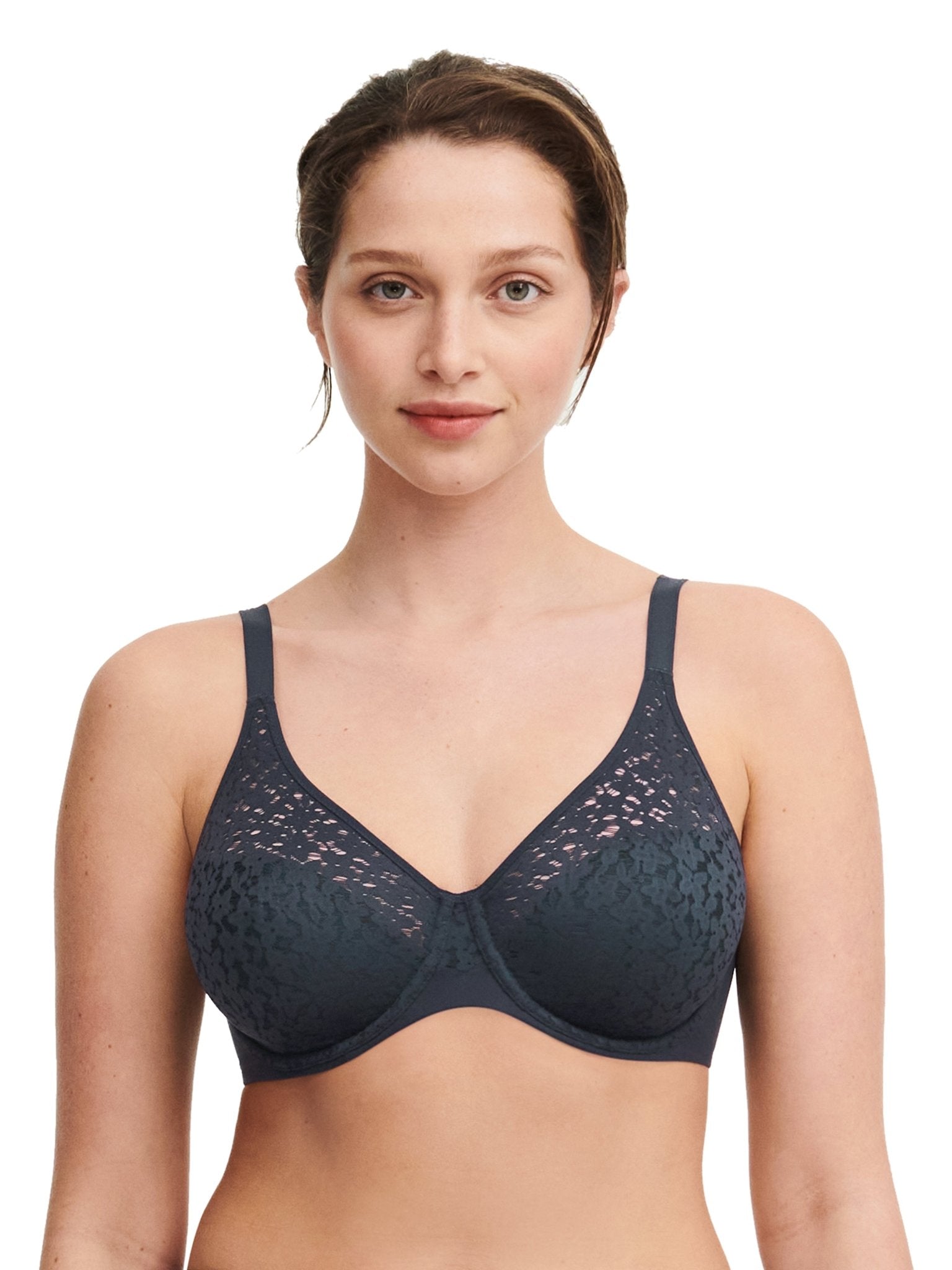 Chantelle Norah Full Coverage Unlined Molded Bra-Navy