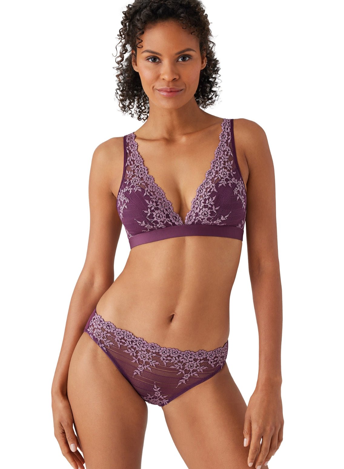 Wacoal Embrace Lace Wire Free Bra-Italian Plum/Valerian