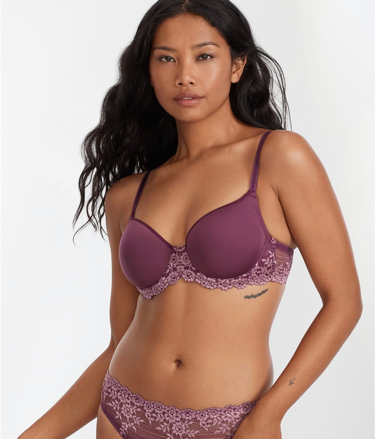 Twin Underwire Bra - Rosewood