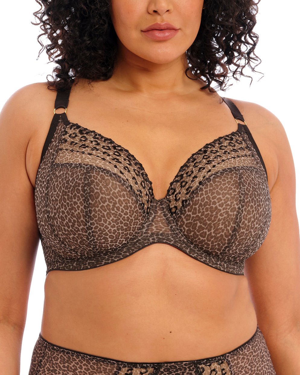 Elomi Matilda Plunge Bra - Leopard - An Intimate Affaire