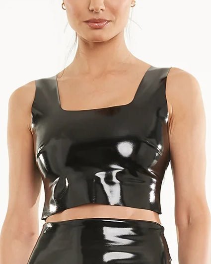 Commando Faux Patent Leather Crop Top