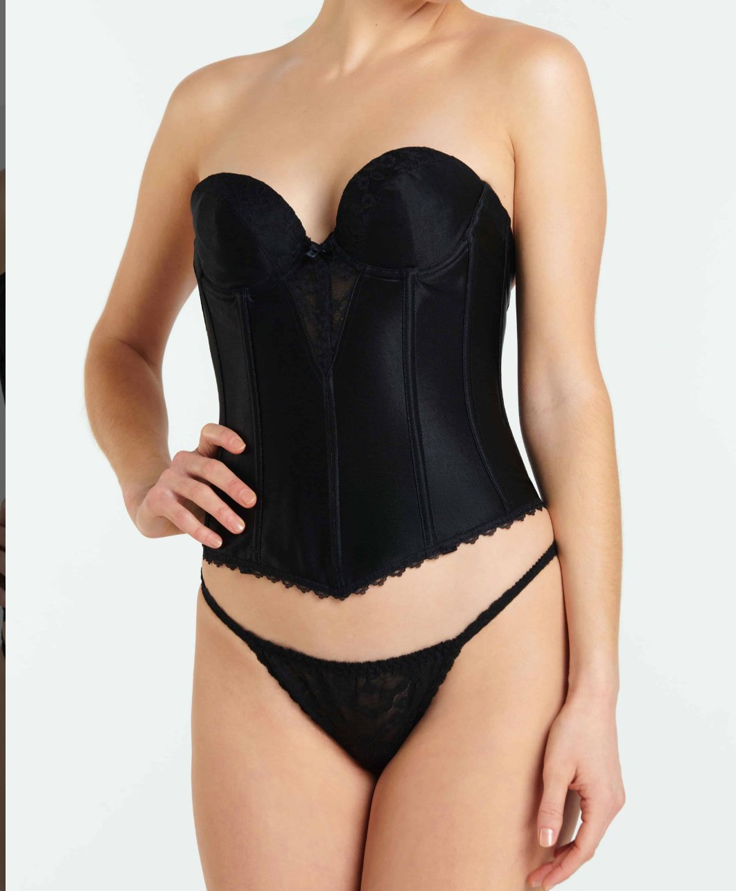 Va Bien Satin Low Back Bustier - An Intimate Affaire