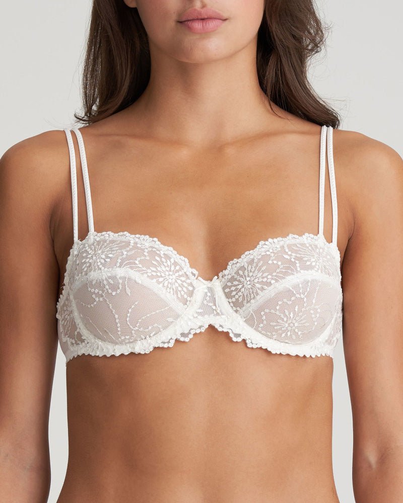 Marie Jo Lily Push-Up Balcony Bra with Removable Pads In Powder