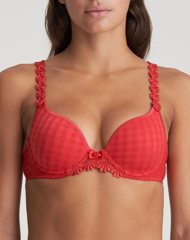 Marie Jo Avero Plunge Heart Shaped Padded Bra - Scarlet