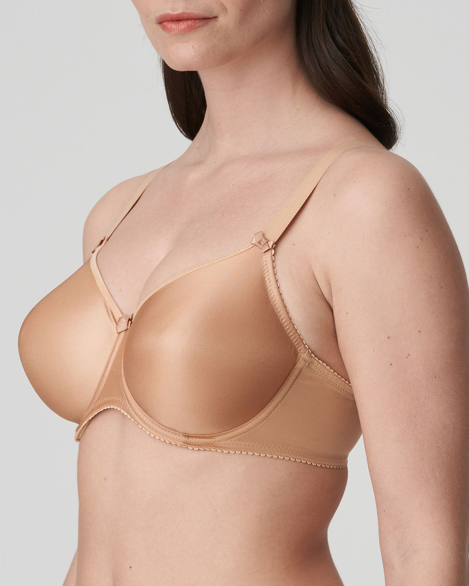 PrimaDonna Satin Seamless Non Padded Bra - Cognac - An Intimate